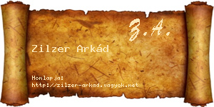 Zilzer Arkád névjegykártya